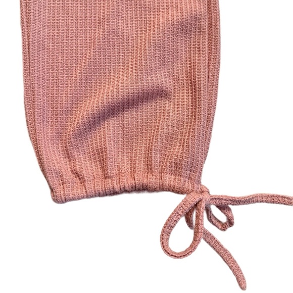 POL ~ Two-Toned Pink Waffle Design Drawstring Pants w/Back Pockets size S - Picture 4 of 8